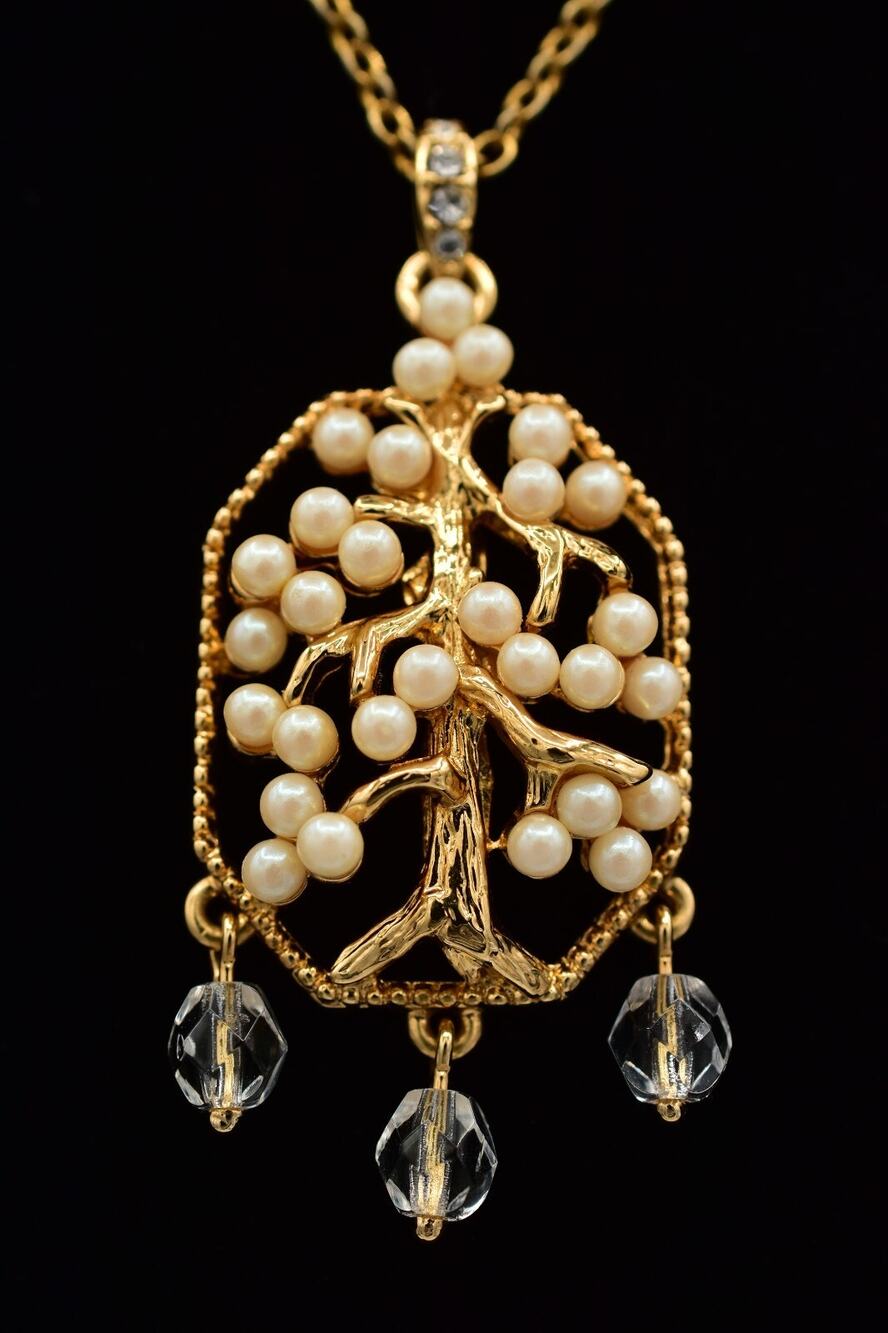 Tatiana Fabergé Imperial Collection French Pendant Necklace Family Tree Bin6B